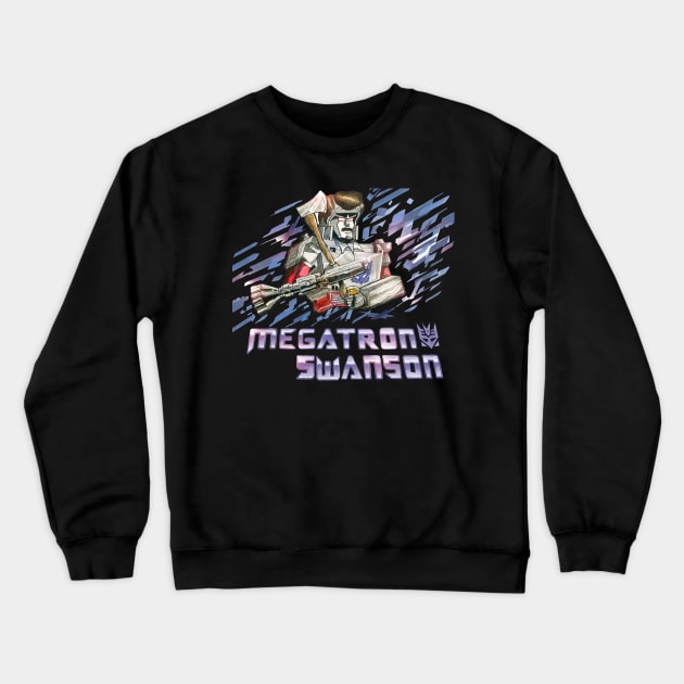 MegatRon Swanson Crewneck Sweatshirt by natearts